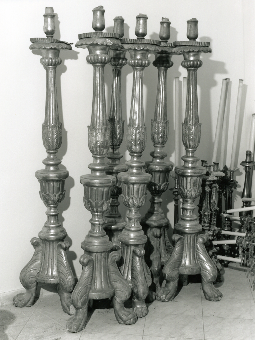 candeliere, serie - bottega napoletana (prima metà sec. XIX)