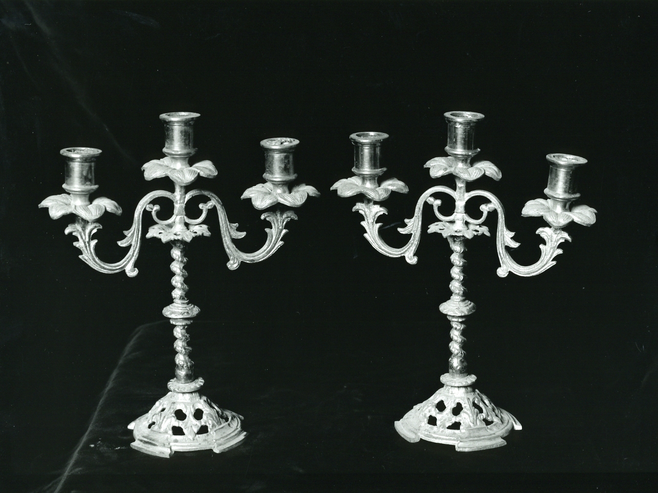candelabro, serie - bottega napoletana (prima metà sec. XIX)