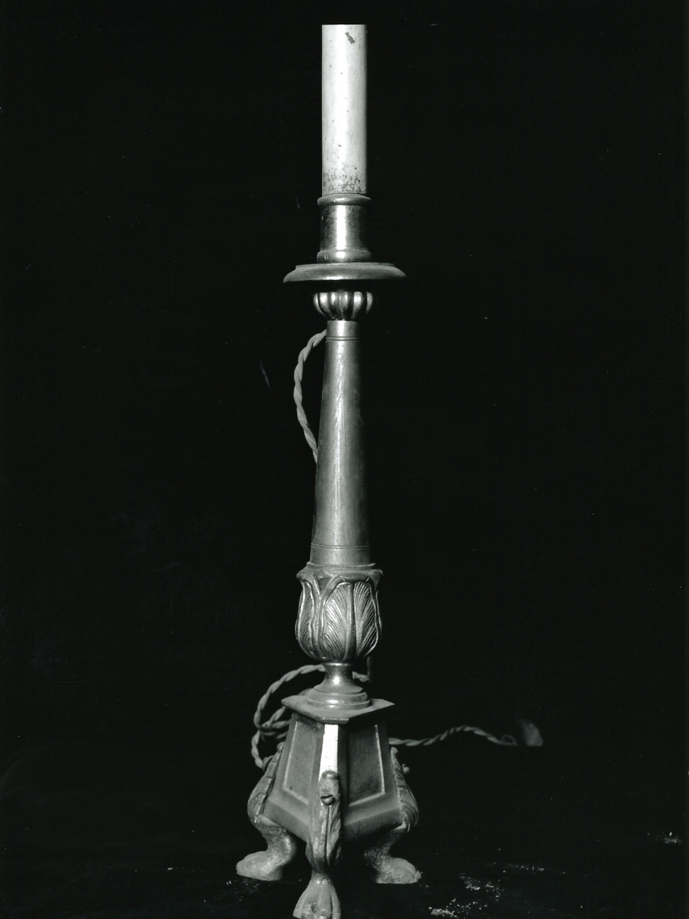 candeliere, serie - bottega napoletana (fine/inizio secc. XIX/ XX)