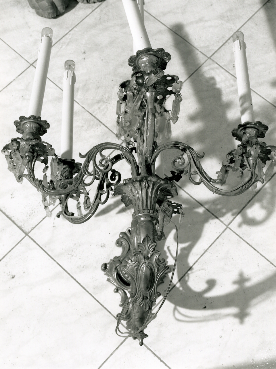 lampadario - a bracci - bottega napoletana (fine sec. XIX)