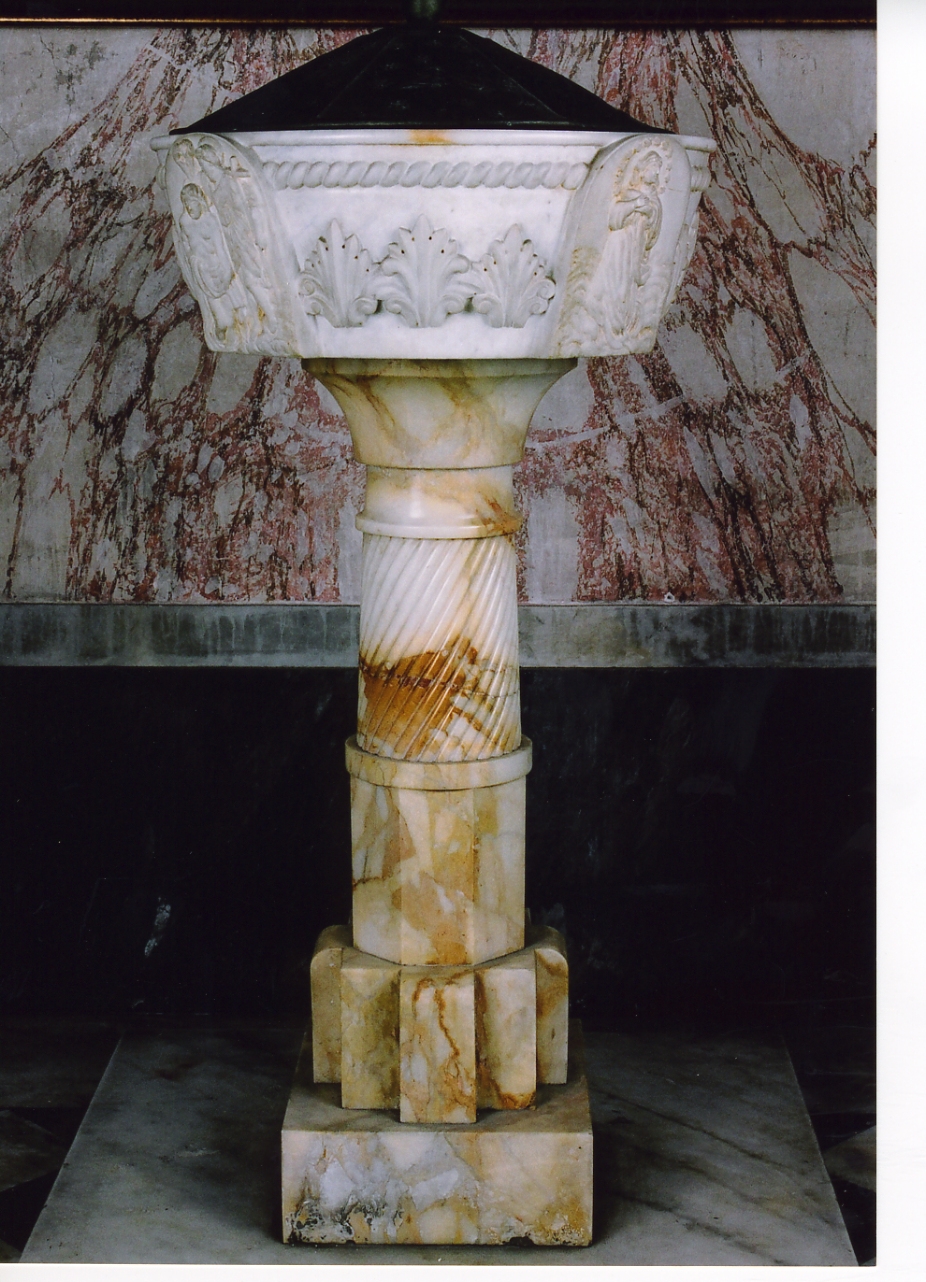 fonte battesimale - bottega napoletana (prima metà sec. XX)