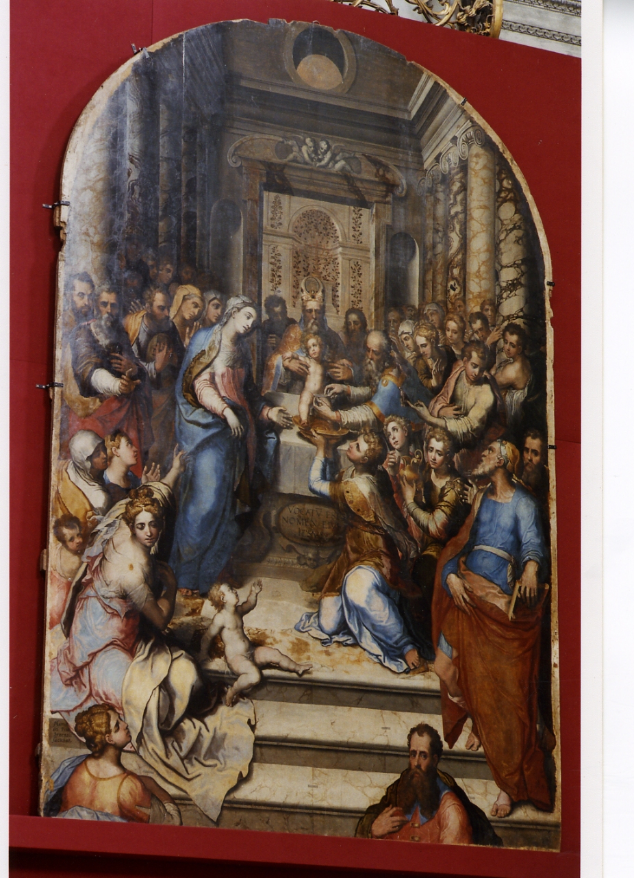 presentazione di Gesù al tempio (dipinto) - ambito toscano (seconda metà sec. XVI)