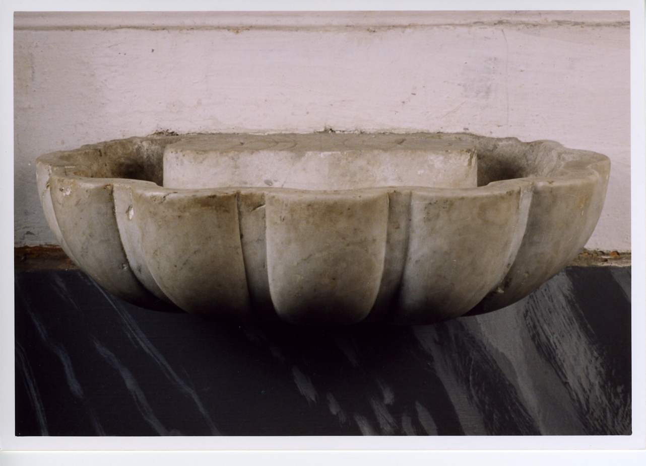 acquasantiera da parete - bottega napoletana (fine sec. XIX)