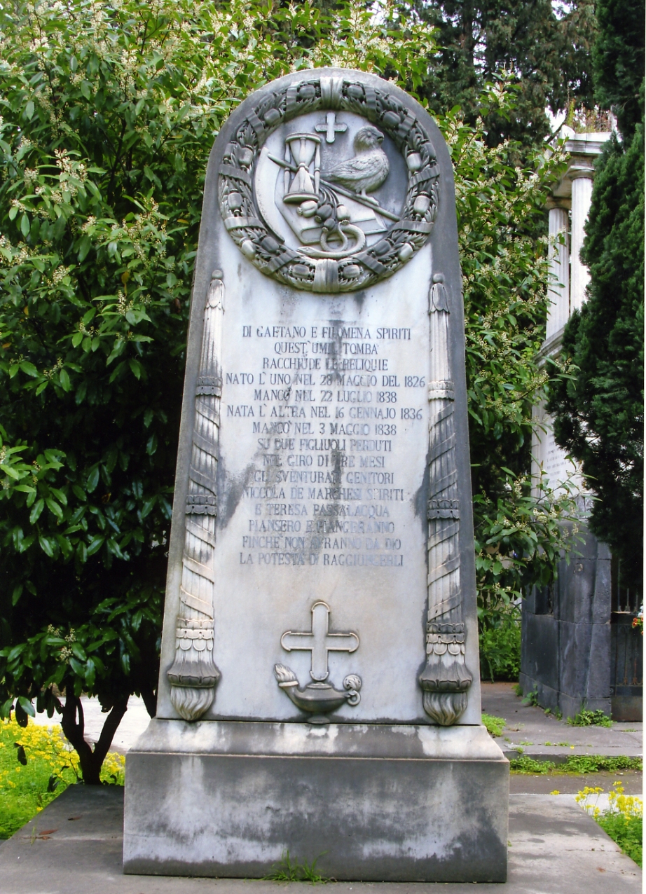 monumento funebre - bottega napoletana (secondo quarto sec. XIX)