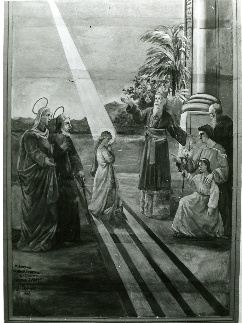 presentazione di Maria Vergine al tempio (dipinto) di Tammaro Luigi (sec. XX)