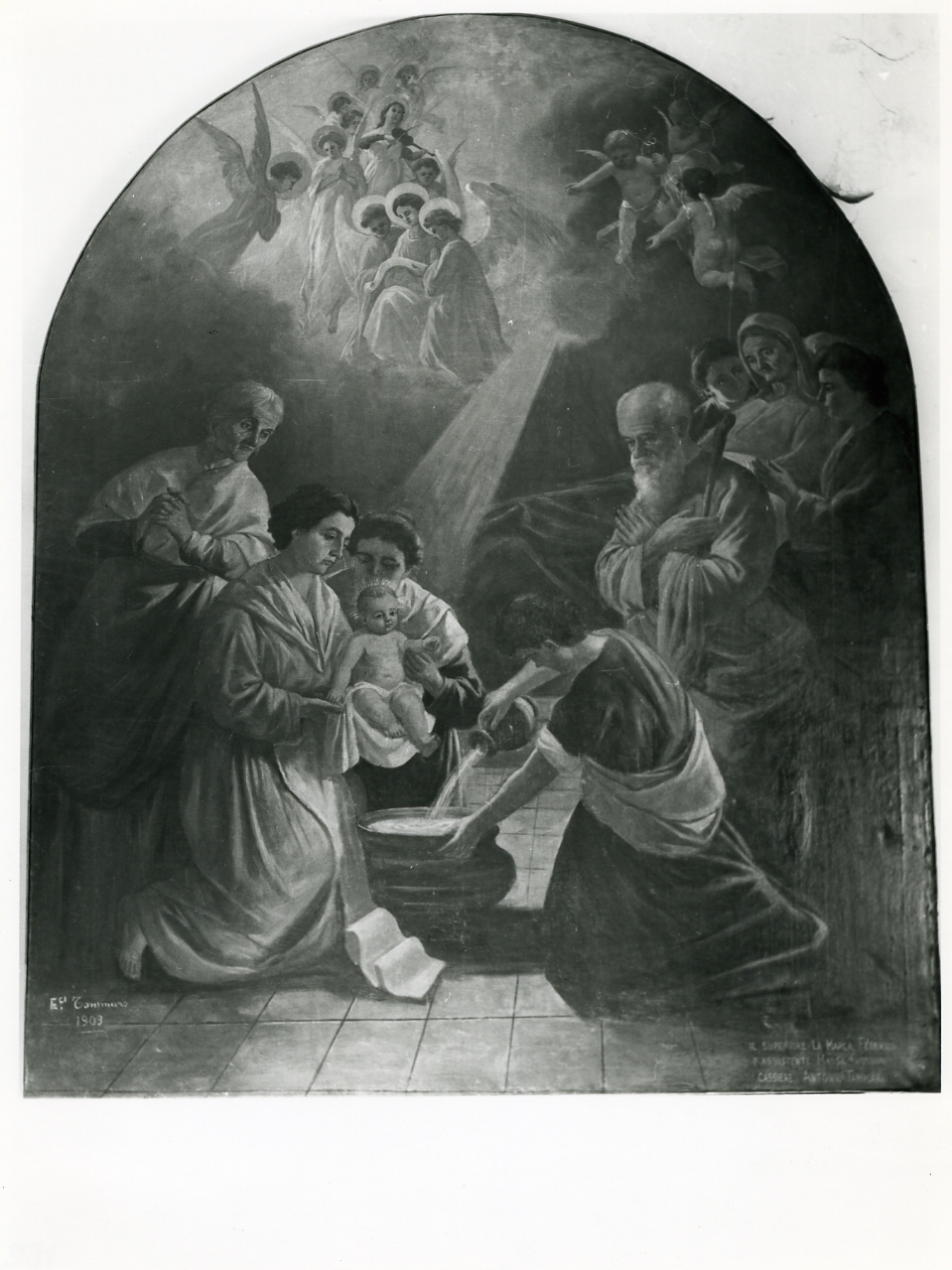 nascita di Maria Vergine (dipinto) di Tammaro Luigi (sec. XX)