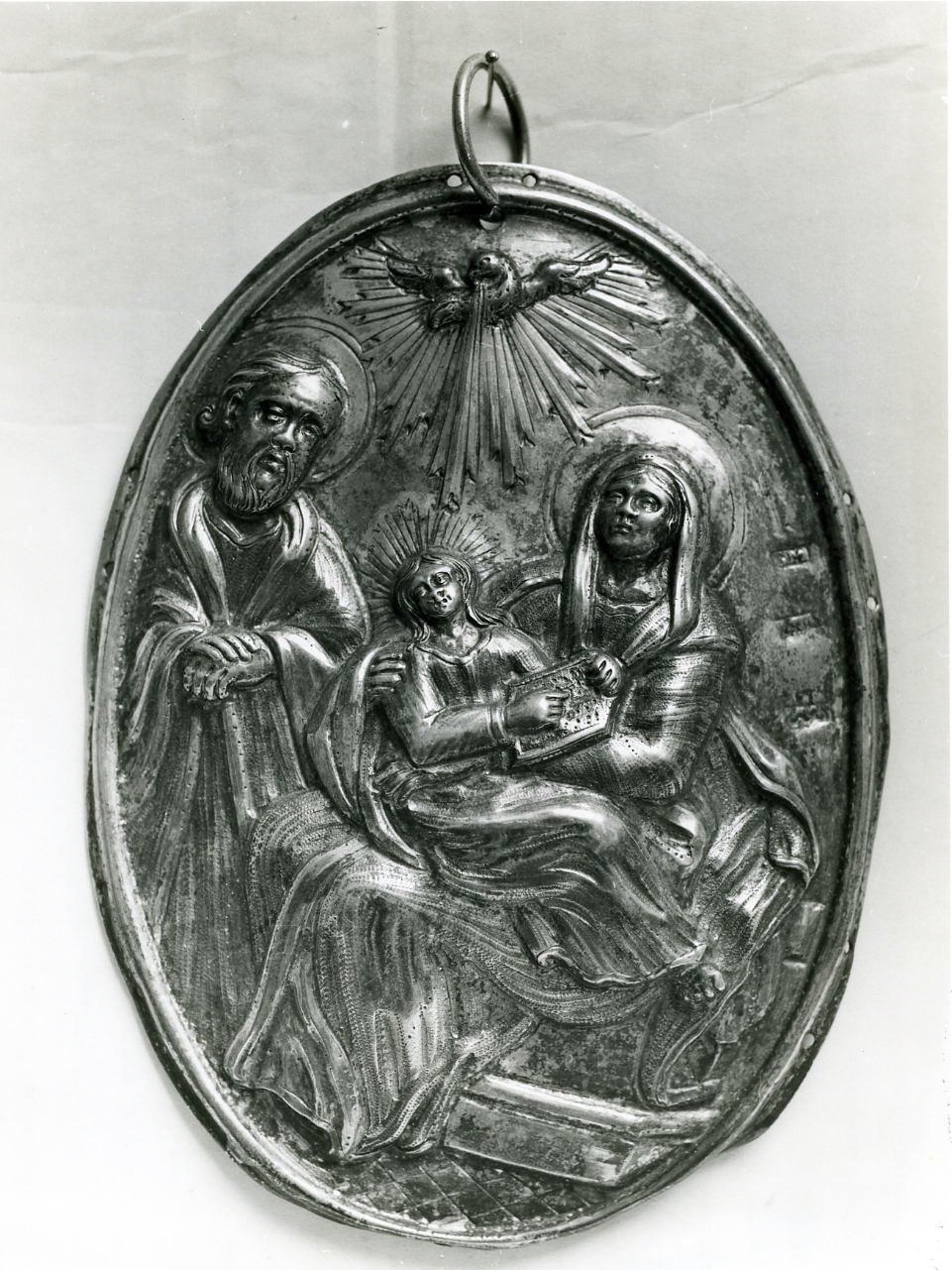 San Gioacchino Sant'Anna e Maria Vergine bambina (emblema di confraternita) - bottega napoletana (sec. XIX)