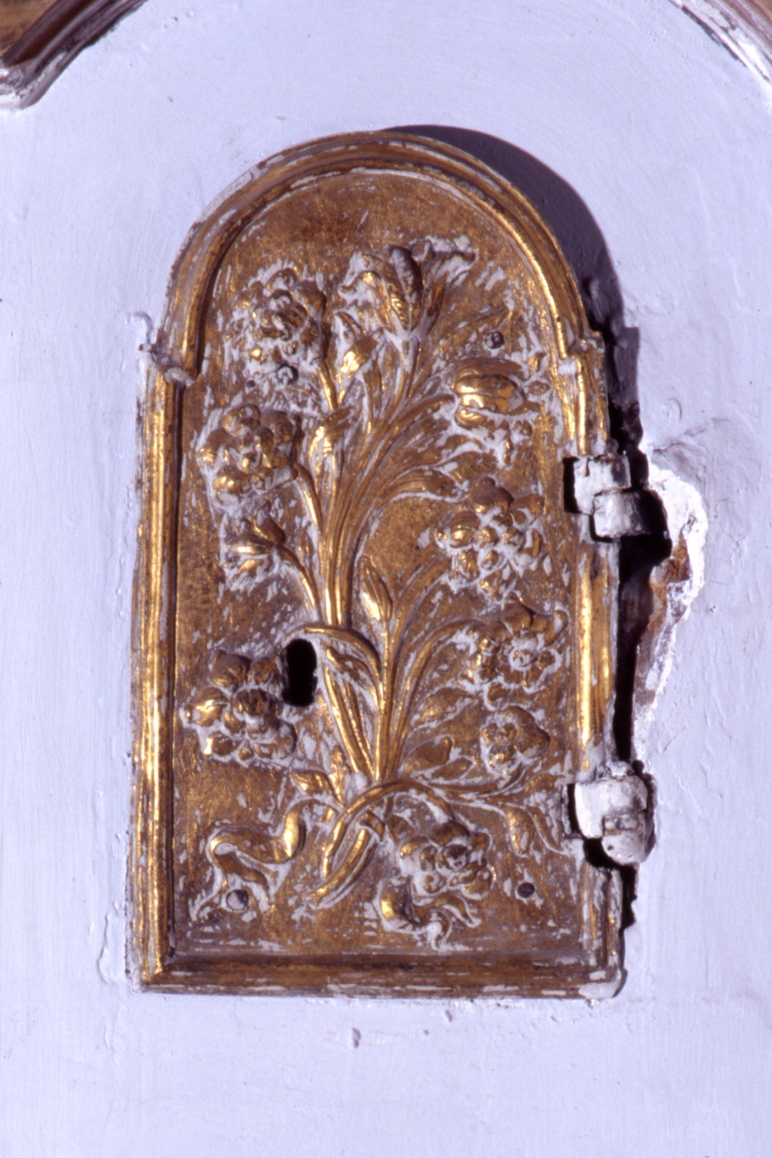 anta di armadietto per oli santi - bottega napoletana (fine sec. XVIII)