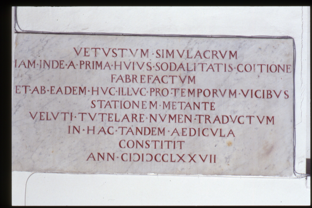 lapide commemorativa - bottega napoletana (sec. XVIII)