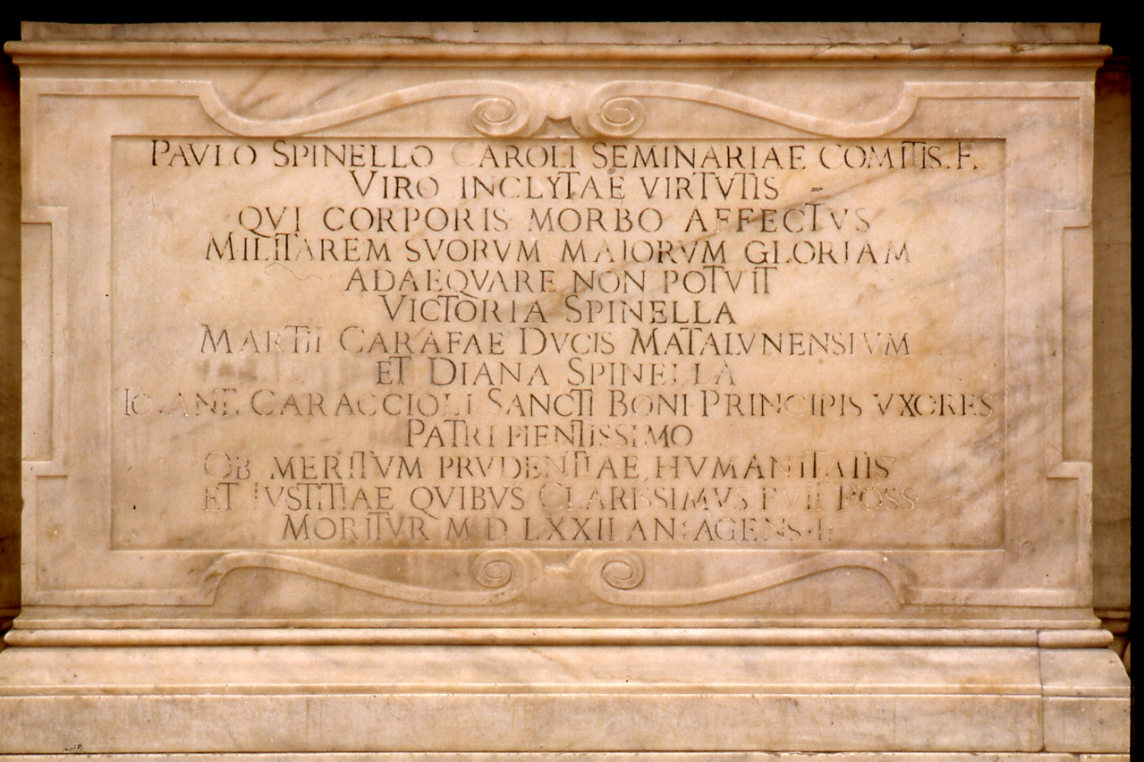 lapide tombale di Naccherino Michelangelo (e aiuti) (inizio sec. XVII)