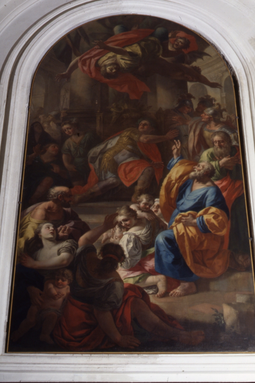 caduta di Simon Mago (dipinto) di Fischetti Fedele (metà sec. XVIII)