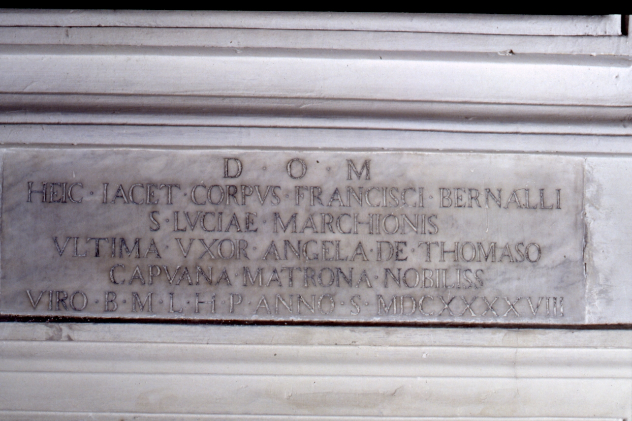 lapide tombale - bottega napoletana (sec. XVII)