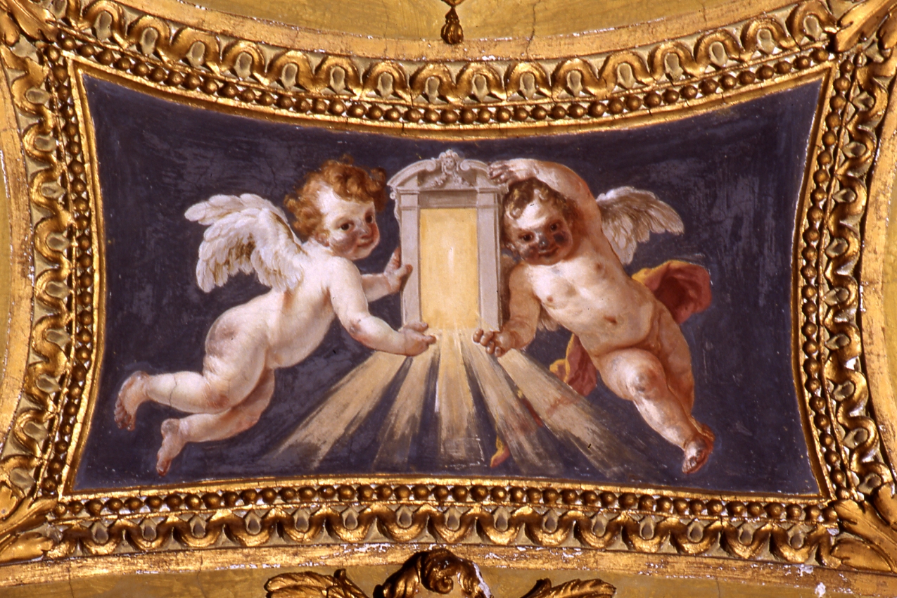 putti con simboli mariani (dipinto) di Cesari Giuseppe detto Cavalier d'Arpino (inizio sec. XVII)