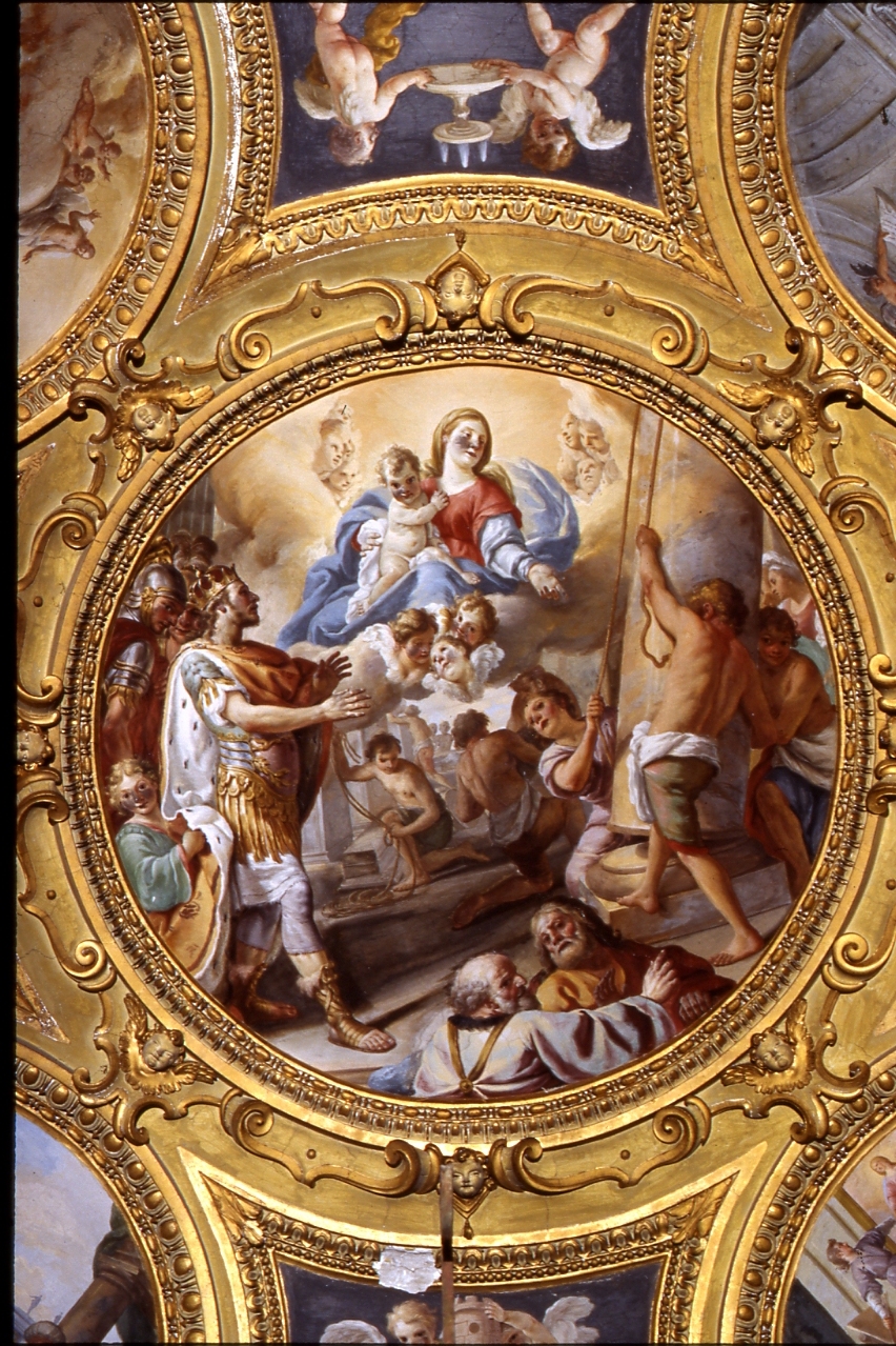 re di Spagna fa edificare per la Vergine la chiesa del Soccorso (dipinto) di Cesari Giuseppe detto Cavalier d'Arpino (inizio sec. XVII)