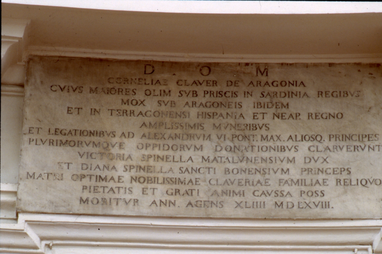 lapide commemorativa - bottega napoletana (sec. XVI)