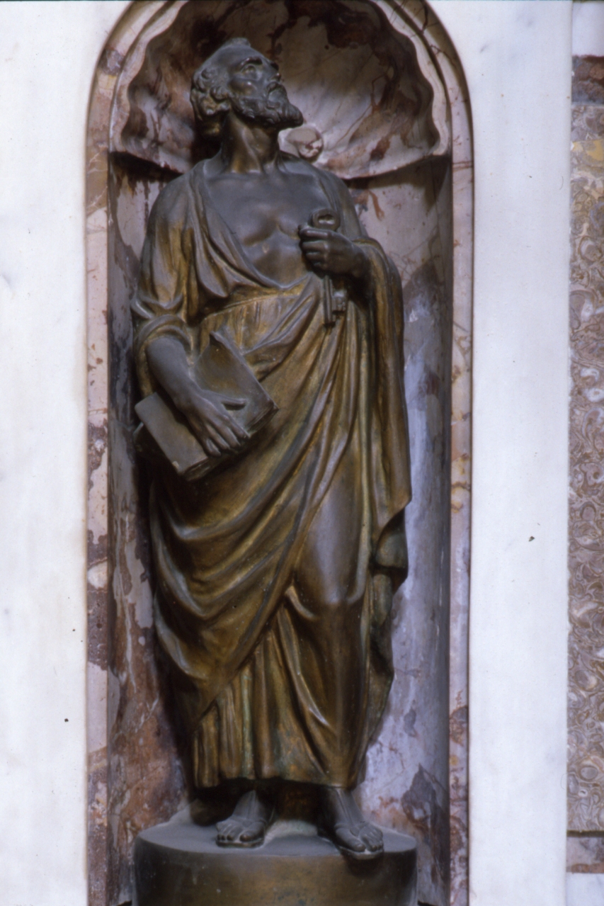 San Pietro Apostolo (statuetta, elemento d'insieme) - produzione fonderia Chiurazzi (sec. XX)