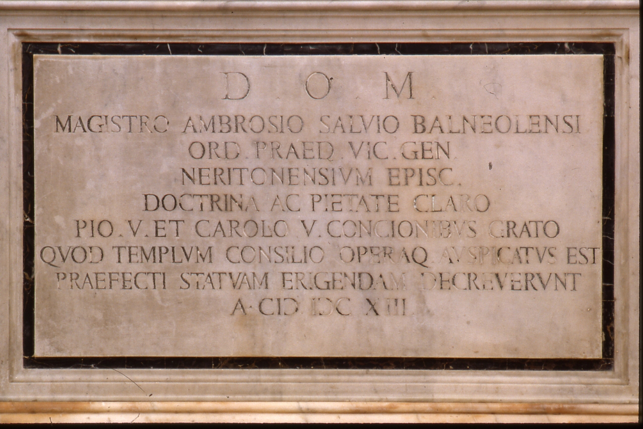 lapide tombale di Naccherino Michelangelo (e aiuti) (sec. XVII)