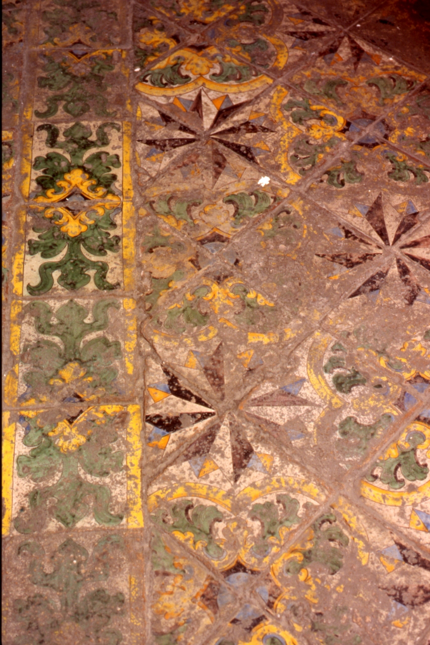 pavimento, frammento - bottega napoletana (secondo quarto sec. XIX)
