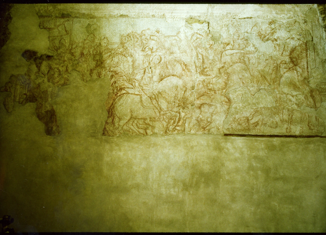 battaglia di San Ladislao contro gli Uzi (sinopia) di Maestro Delle Storie Di San Ladislao (primo quarto sec. XV)