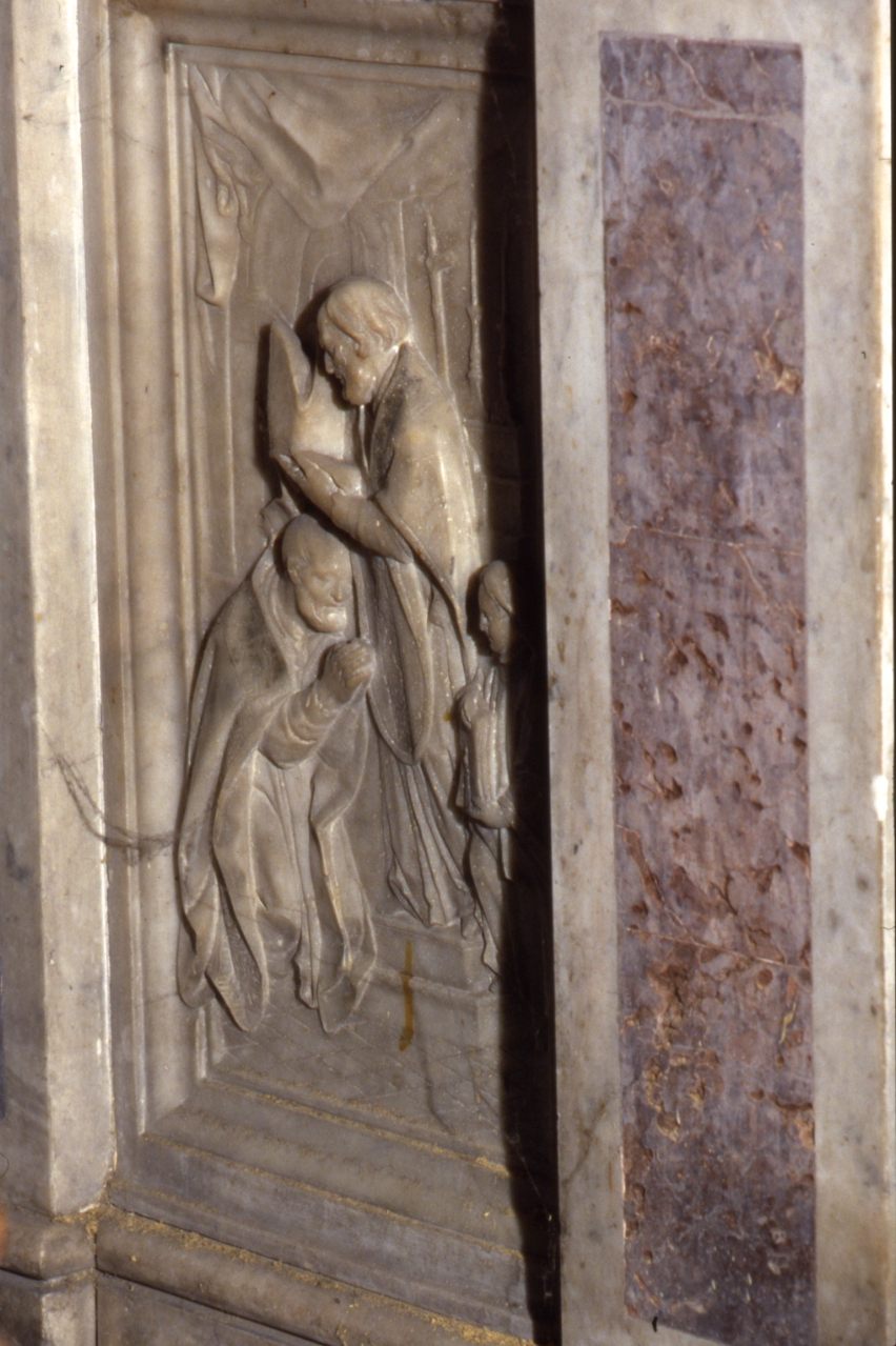 episodi della vita di Sant' Aspreno (rilievo) - bottega napoletana (metà sec. XVI)