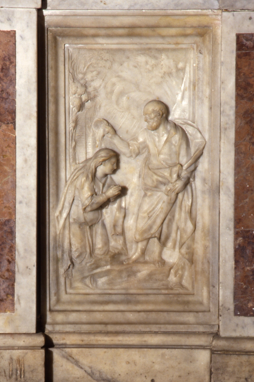 San Pietro battezza Santa Candida (rilievo) - bottega napoletana (metà sec. XVI)