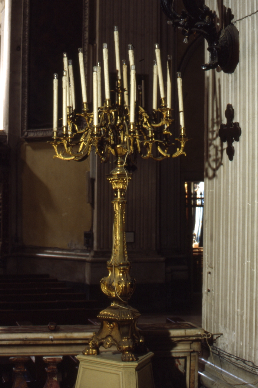candelabro - bottega napoletana (seconda metà sec. XIX)