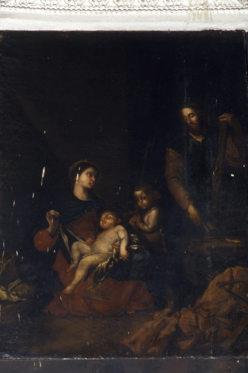 Madonna con Bambino e San Giovannino (dipinto) - ambito napoletano (fine sec. XVII)