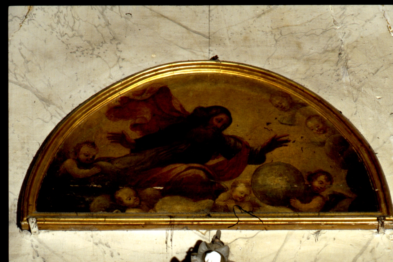 Dio Padre tra angeli (lunetta) - ambito napoletano (metà sec. XVI)
