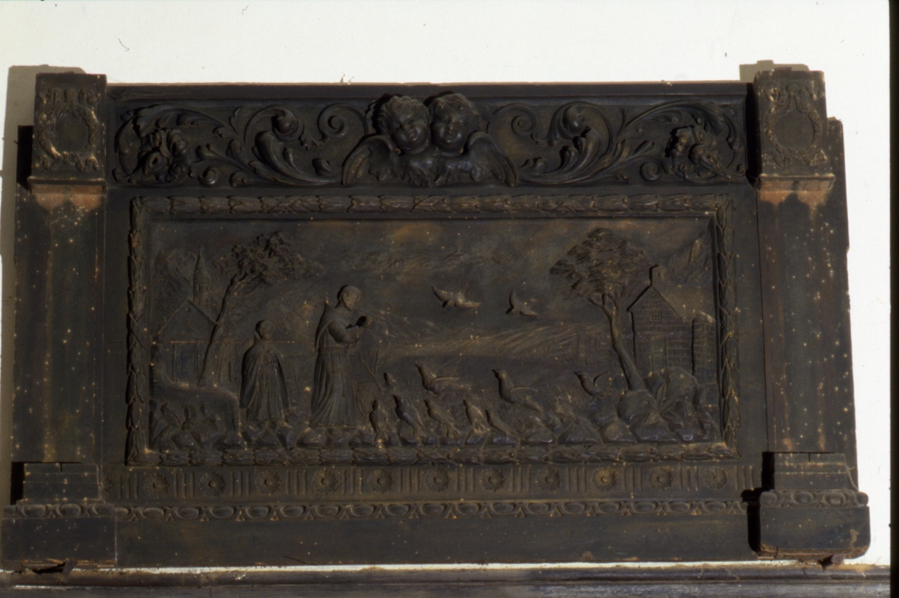 San Francesco d'Assisi predica agli uccelli (rilievo) - bottega napoletana (prima metà sec. XIX)