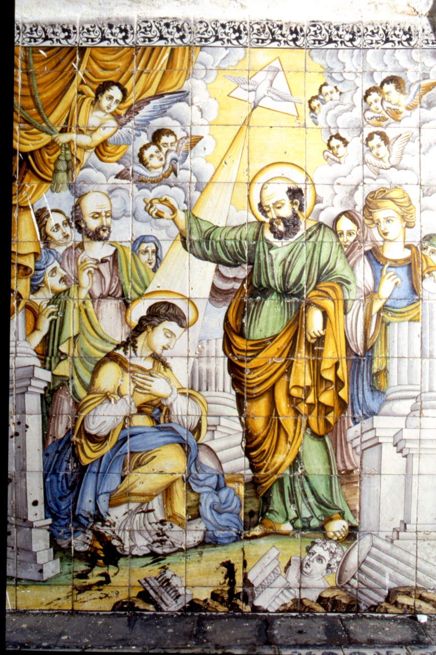 battesimo di Santa Candida (dipinto) - ambito napoletano (sec. XIX)
