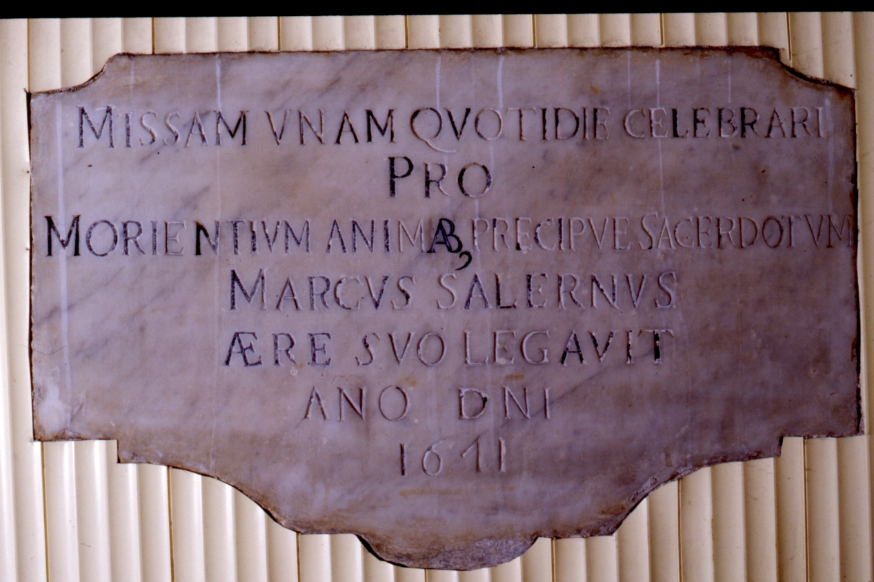 lapide documentaria - bottega napoletana (sec. XVII)