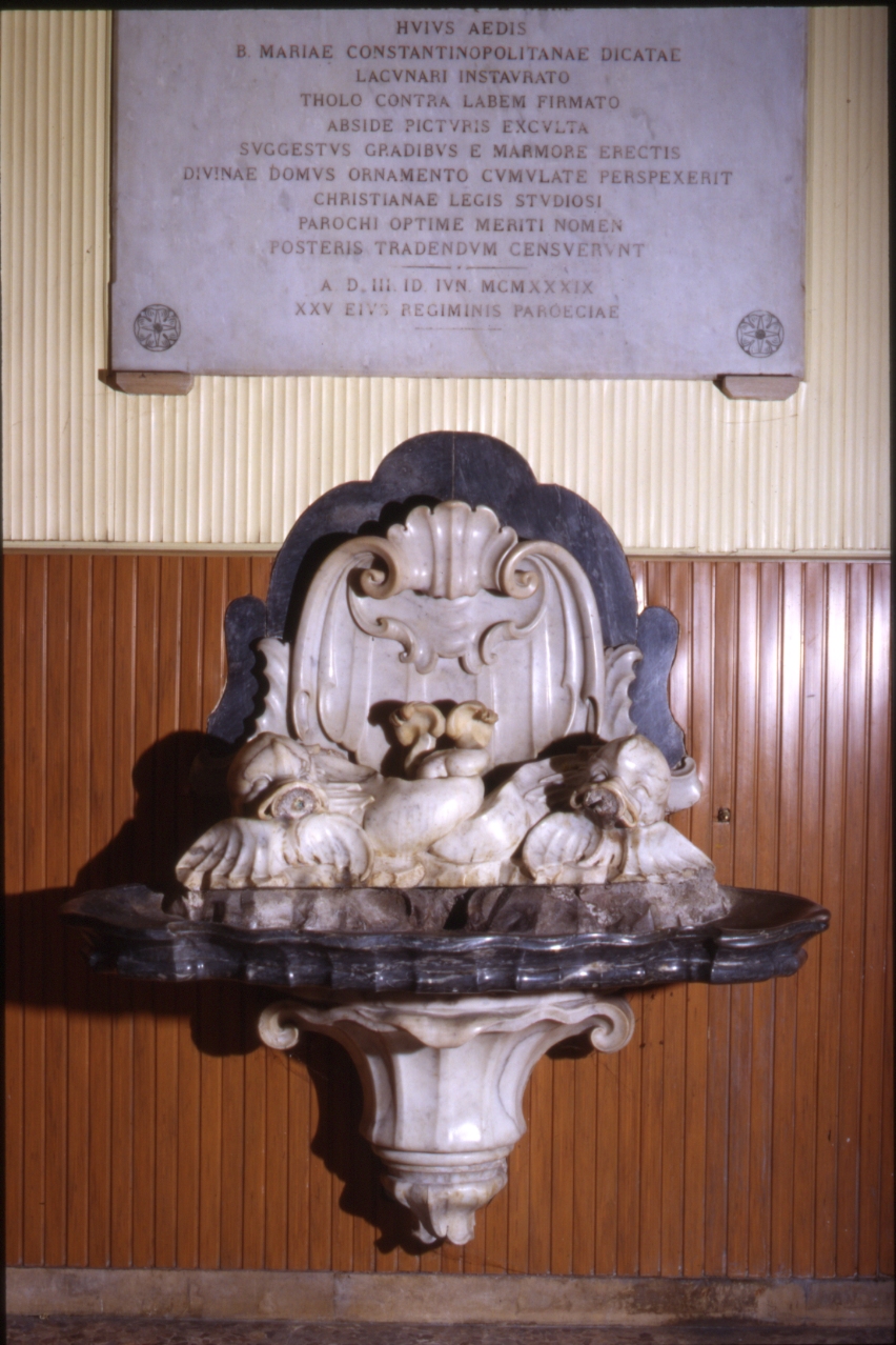 lavabo da sacrestia di Tagliacozzi Canale Nicola (metà sec. XVIII)