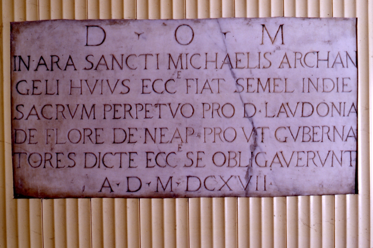 lapide documentaria - bottega napoletana (sec. XVII)