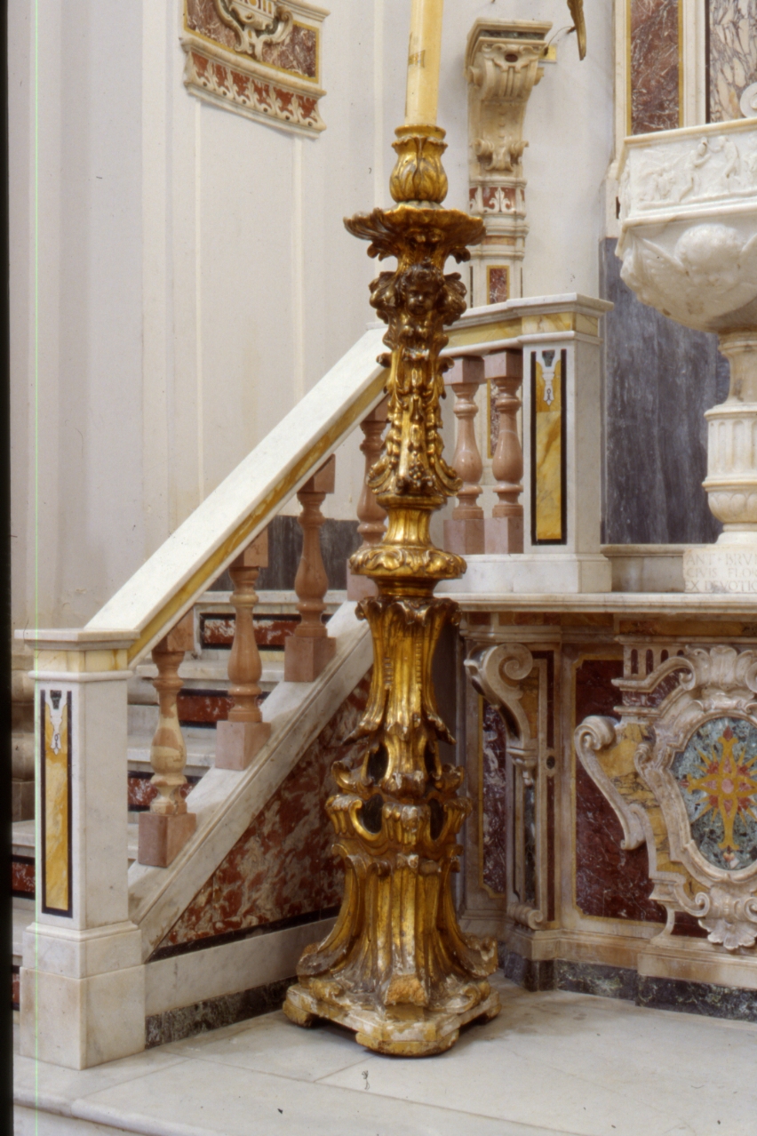 candelabro portatile - bottega napoletana (prima metà sec. XVIII)