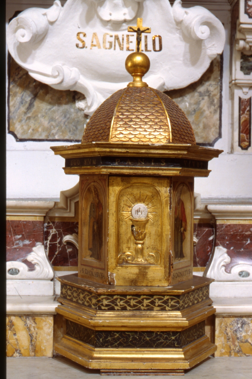 tabernacolo, elemento d'insieme - bottega napoletana (ultimo quarto sec. XVIII)