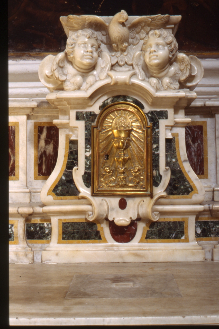 tabernacolo, elemento d'insieme - bottega napoletana (secondo quarto sec. XVIII)