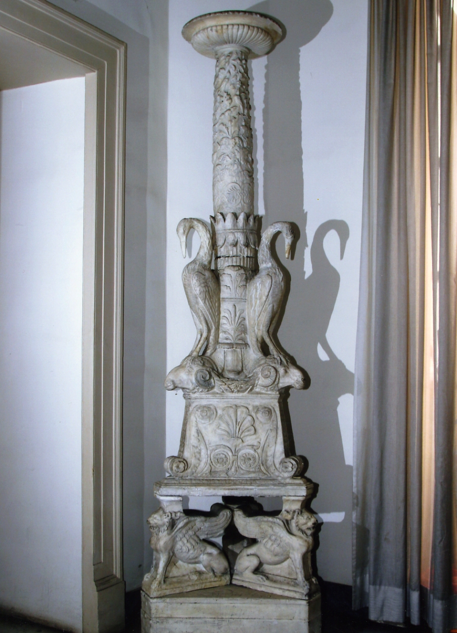 candelabro - a statua - bottega napoletana (prima metà sec. XIX)