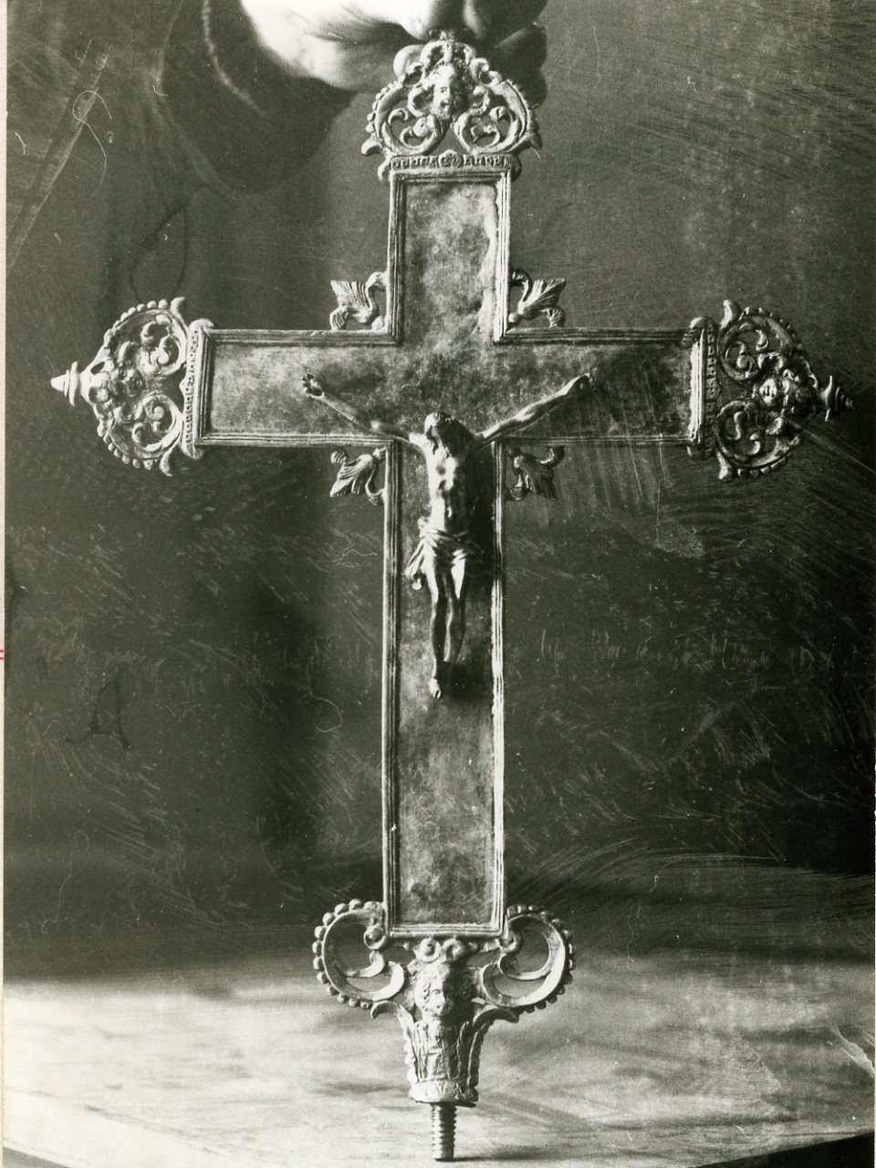 croce processionale - bottega napoletana (fine/inizio secc. XVIII/ XIX)