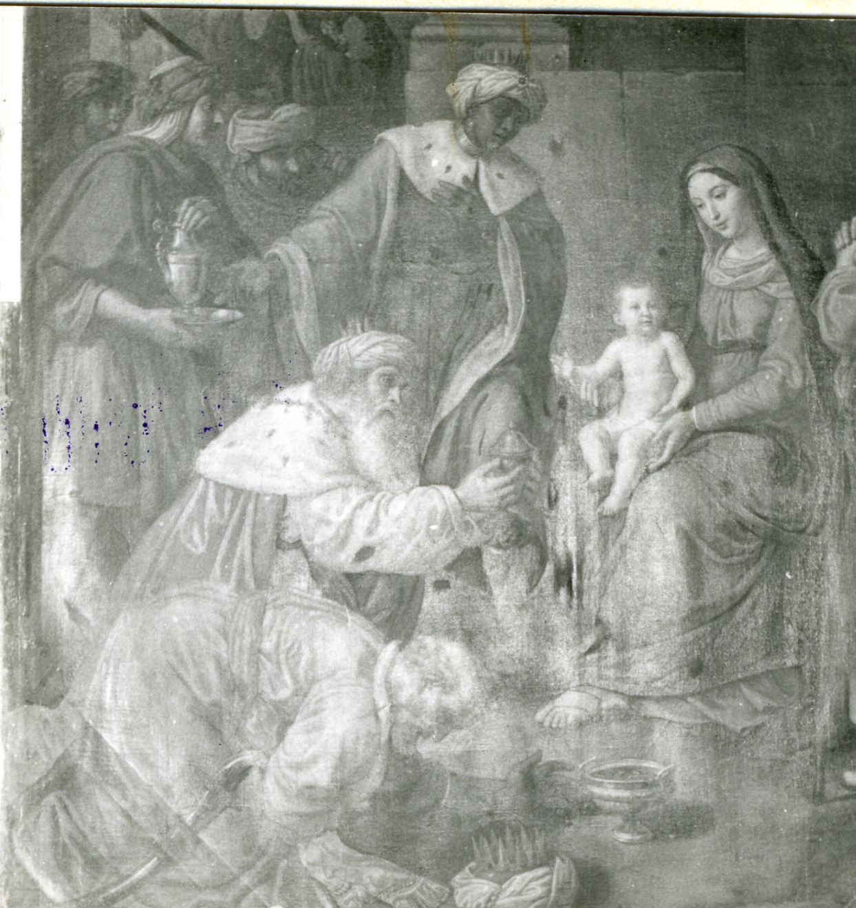 adorazione dei Re Magi (dipinto) - ambito napoletano (sec. XIX)