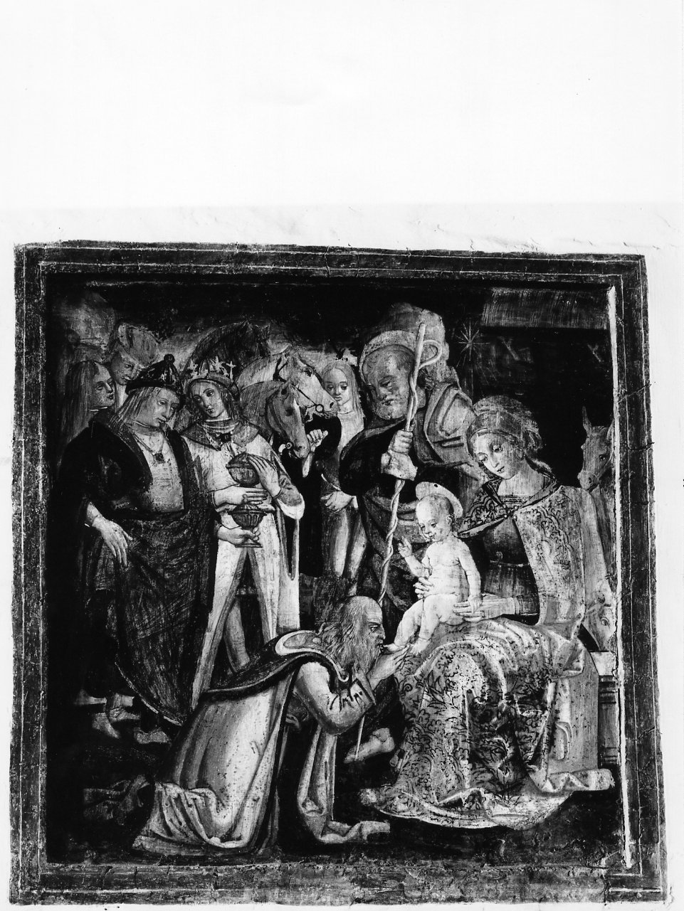 adorazione dei Re Magi (dipinto) - ambito napoletano (inizio sec. XVI)