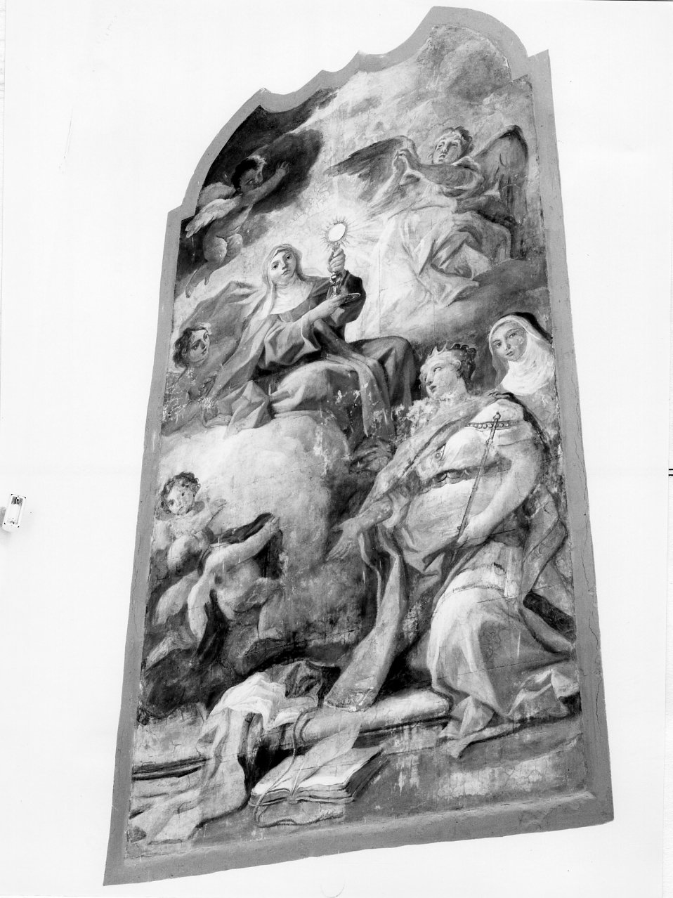 Santa Chiara e Sant'Elisabetta (dipinto) di Solimena Francesco detto Abate Ciccio (seconda metà sec. XVII)