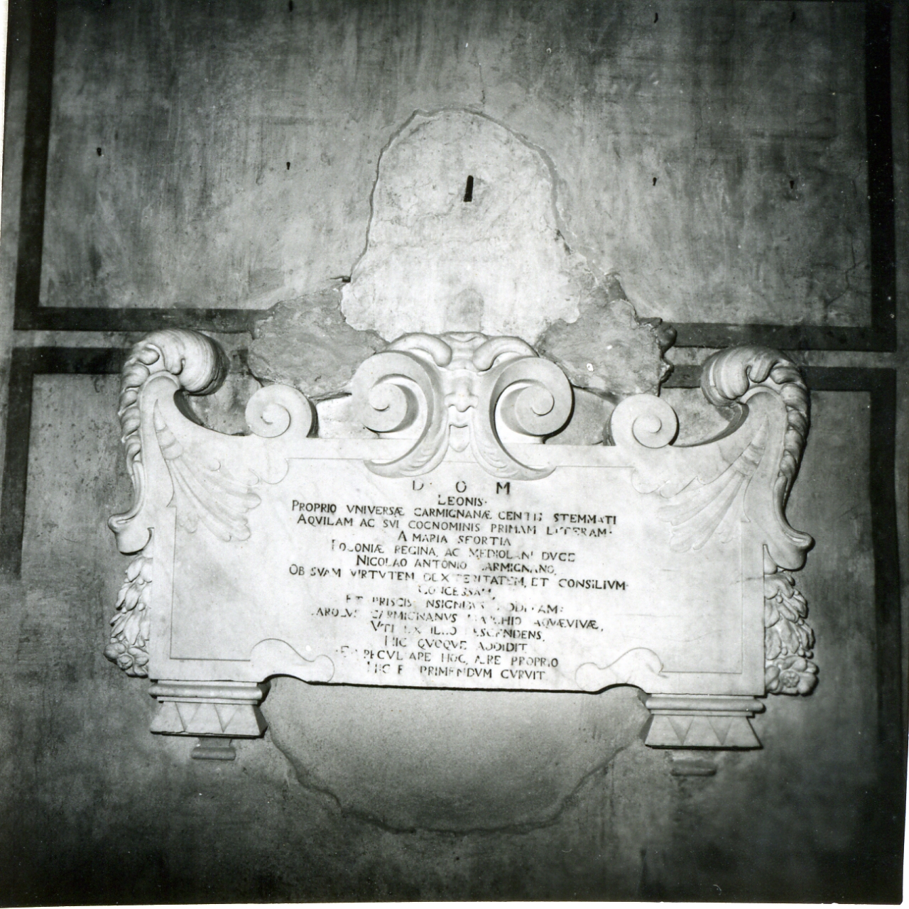 lapide commemorativa - bottega napoletana (sec. XVII)