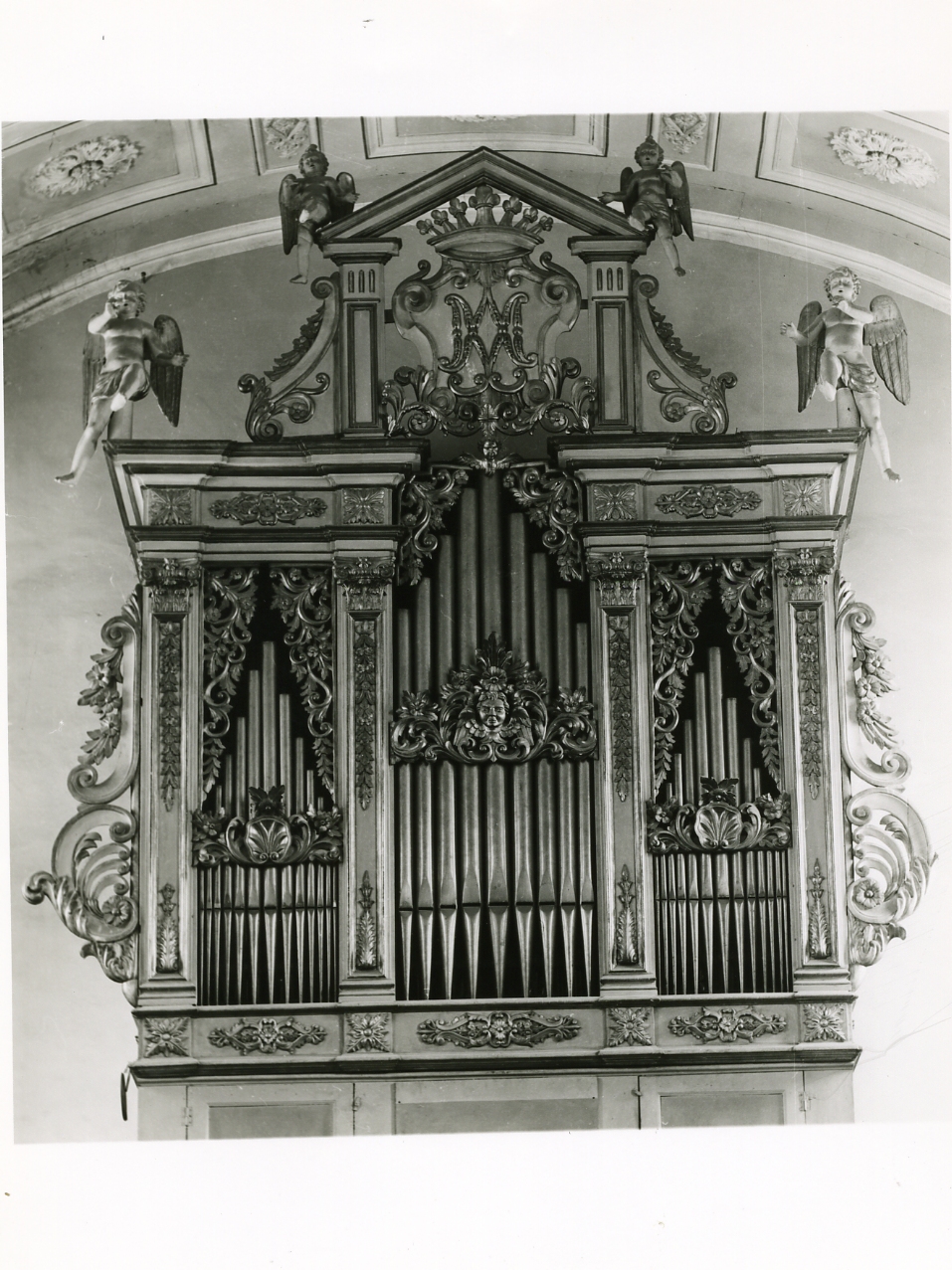 cassa d'organo, elemento d'insieme di Carbone Pasquale (sec. XIX)