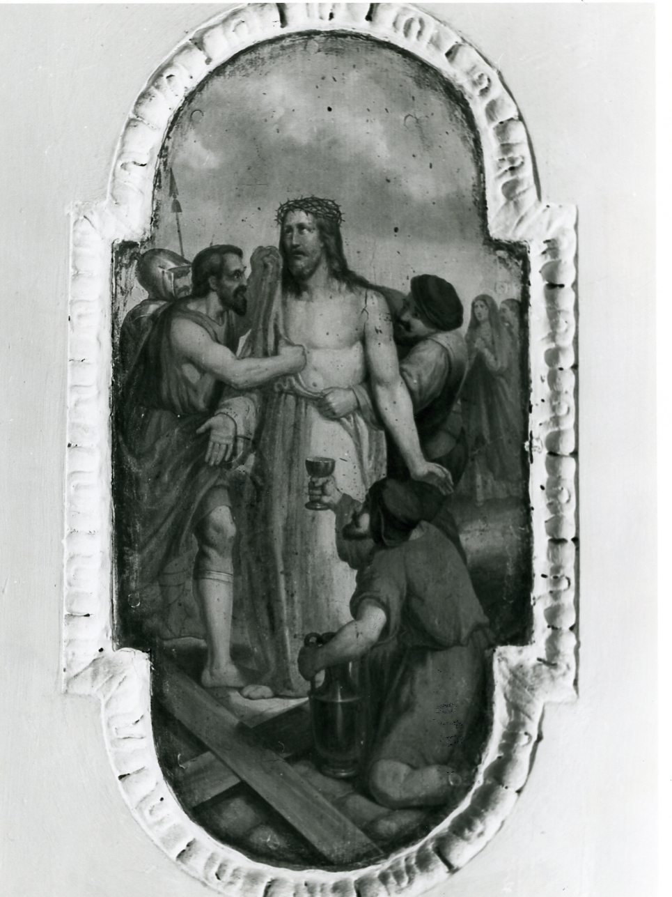 Cristo deriso (dipinto, elemento d'insieme) di Mancini Francesco detto Lord (sec. XIX)