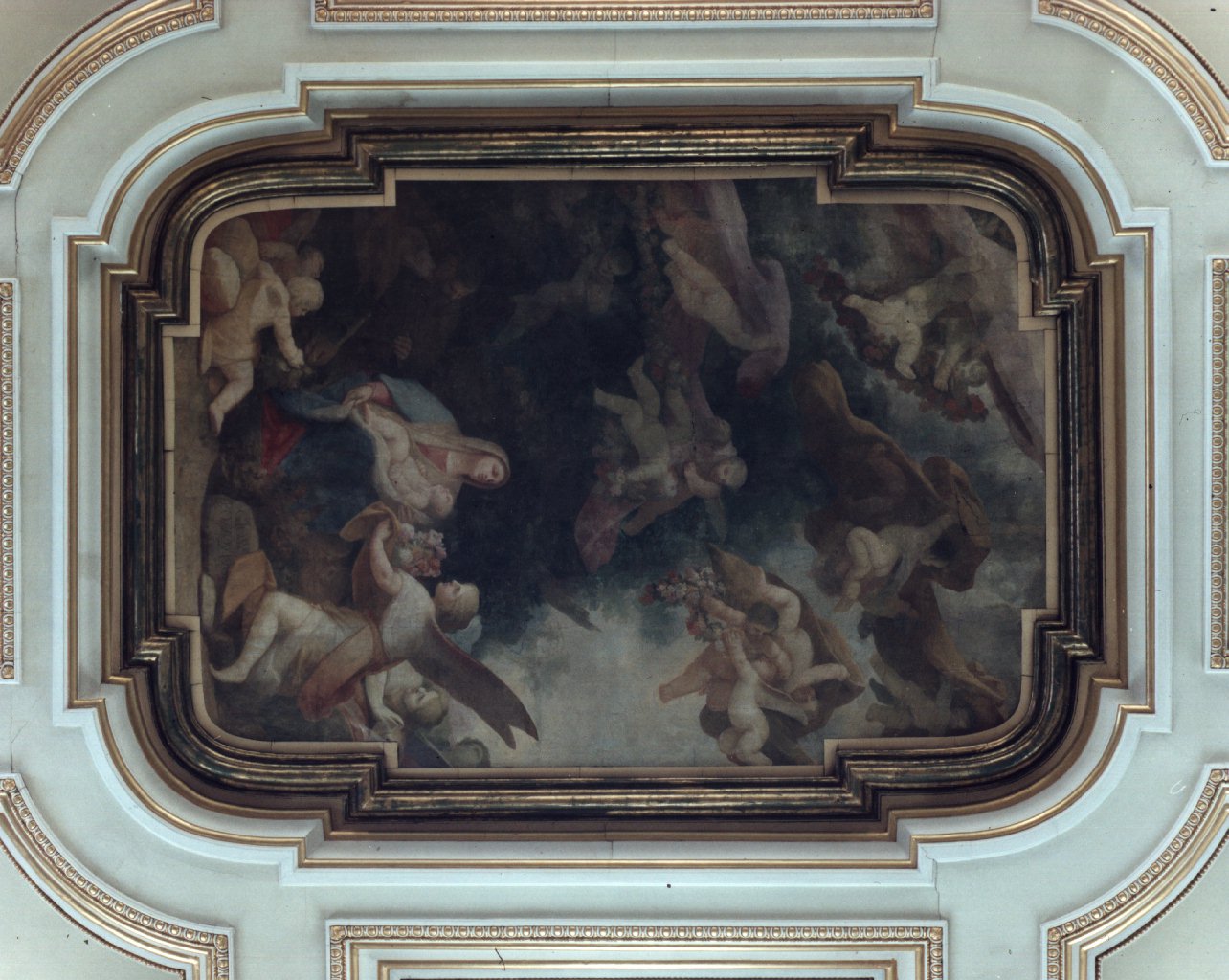 riposo nella fuga in Egitto (dipinto) di Pozzovivo Giuseppe (primo quarto sec. XVIII)