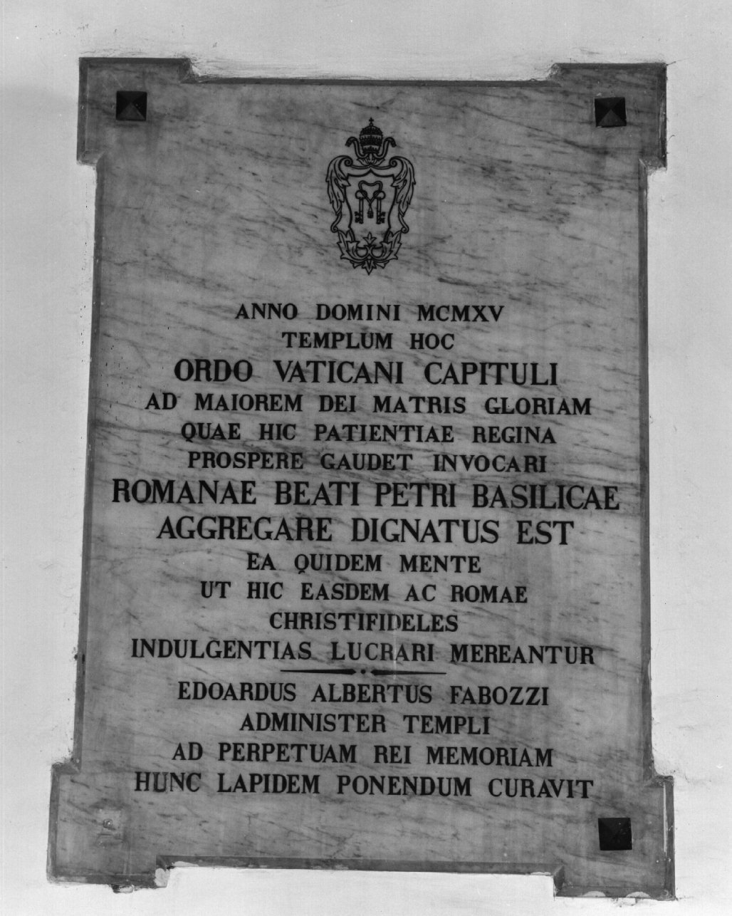 lapide celebrativa - bottega napoletana (sec. XX)