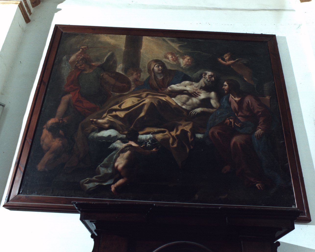 morte di San Giuseppe (dipinto) di Lama Giovan Battista (sec. XVII)