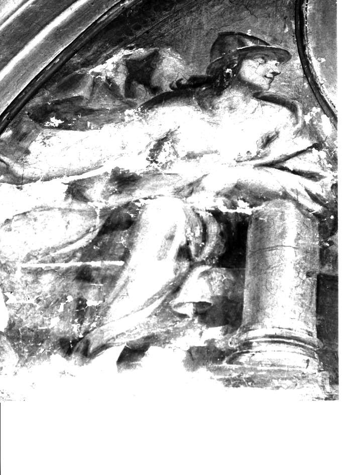 ALLEGORIA DELLA FORTEZZA (DIPINTO, ELEMENTO D'INSIEME) - AMBITO NAPOLETANO (Metà sec. XVII)