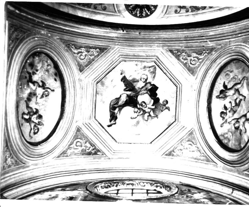 Dio Padre benedicente e putti in volo (dipinto) di Sandini Santillo (seconda metà sec. XVII)