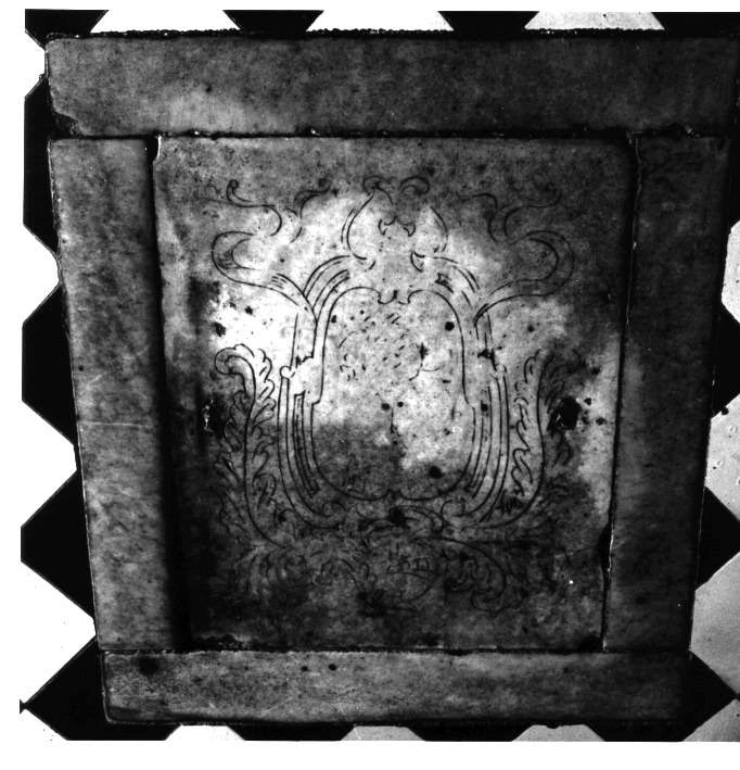 LASTRA TOMBALE - ambito napoletano (Seconda metà sec. XVII)